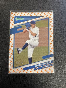 2021 Donruss Baseball On Fire Emoji Walker Buehler /75 Flames