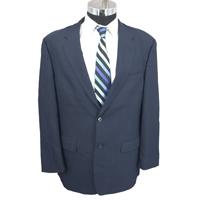 Blazer Brandini Para Hombres 44 Azul Marino Lana Deportivo Abrigo Chaqueta 2 Botones Muesca Foto 1 de 4