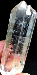 28g  Inner skeletal Elestial Candle QUARTZ Crystal&Specular Hematite k69 - Picture 1 of 7