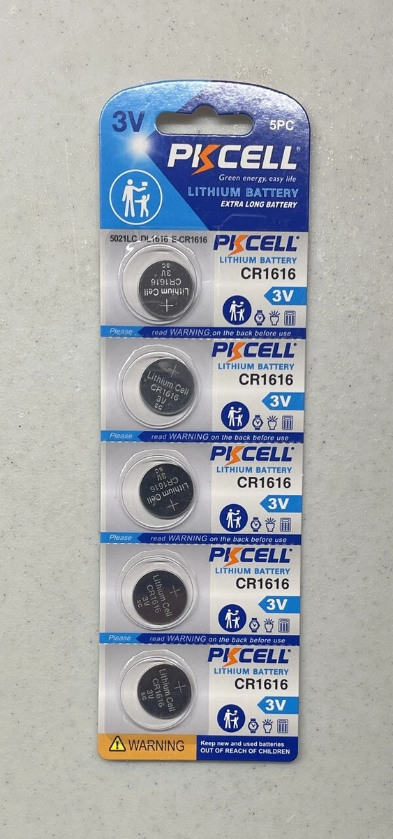 10 Pack CR1632 3V Lithium Batteries By PKCELL - Fresh Until 2030 With Free Shipping