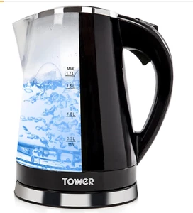 Tower T10012 LED Wasserkocher mit Farbwechsel, 2200 W, schwarz - Bild 1 von 4