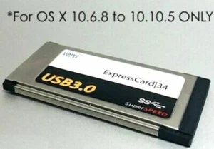 Two Port USB 3.0 Internal Apple Macbook Pro 15/17 Bootcamp Windows ExpressCard34 - Picture 1 of 4
