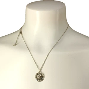 Women Rose Pendant Necklace Chain Brass Plated 18.5" Length One Size - Picture 1 of 7