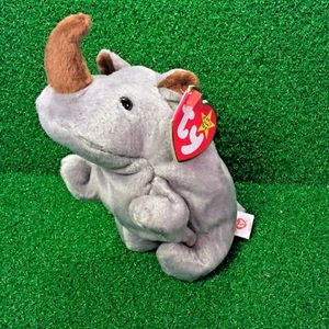 Juguete de Peluche Ty Beanie Baby Spike The Rhinoceros Retirado - MWMT - ENVÍO GRATUITO - Imagen 1 de 12