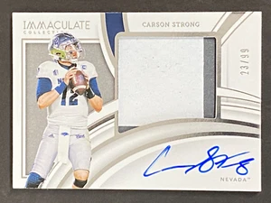 Carson Strong 2022 Immaculate Collegiate Patch Auto RC #ed 23/99 - Picture 1 of 10
