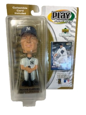 ROGER CLEMENS NEW YORK YANKEES VINTAGE 2001 CUBIERTA SUPERIOR PLAYMAKERS BOBBLEHEAD Foto 1 de 2