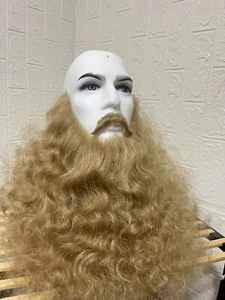 Realistic Fake Beard and Moustache Set. Human Hair, hand knotted for Film. - Picture 1 of 5