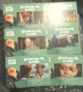 More details for david bowie-the man who fell to earth. lobby cards. postcard size. glossy new.