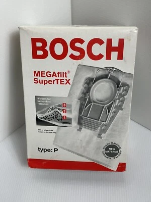 BOSCH MEGAFILT SUPERTEX TYPE P VACUUM BAGS 462586 New - Image 1 of 4