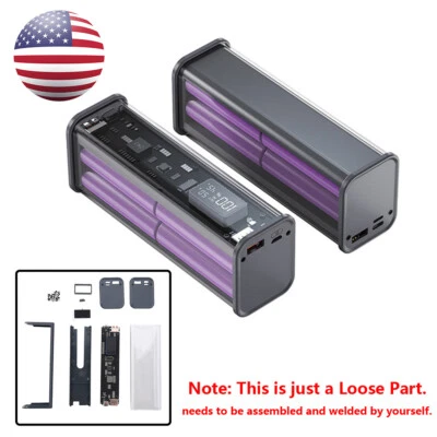 22.5W DIY PD Fast Battery Charger Case Power Bank Box Kit For 8PCS 18650 Battery - Image 1 of 4