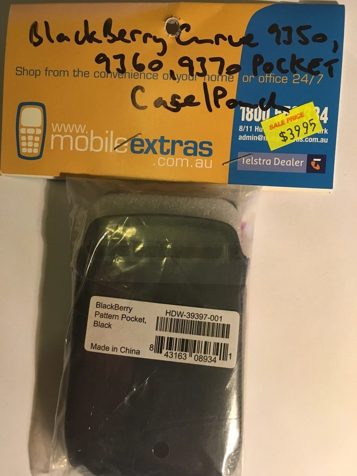 BlackBerry Bolsillo de Cuero para Curve 9360,9370,9350 HDW-39397-001 Original Br/Nuevo Foto 1 de 3