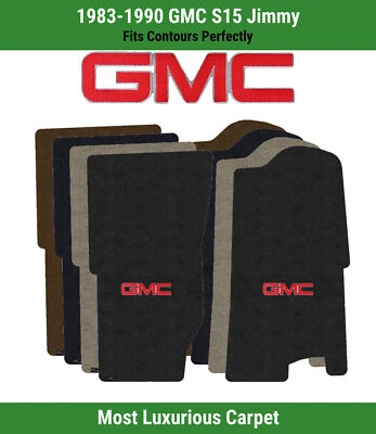 Lloyd Luxe Front Row Carpet Mats for 1983-1990 GMC S15 Jimmy w/Red GMC 1 Logo - Image 1 of 4