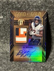2023 Panini Gold Standard DJ Moore Good As Gold Patch Auto 10/10 Bears 🔥