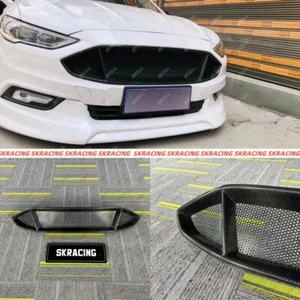 Parrilla superior de parachoques delantero negro brillante de fibra de carbono para Ford Mondeo Fusion 17-18 - Imagen 1 de 19