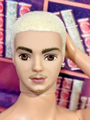 Teen Ken ( Liam ) Jointed Doll w Fuzzy Blonde Hair Texture & Brown  Eyes~ Mattel - Image 1 of 4