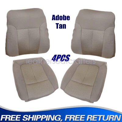 For 11-14 Ford F150 XLT Front Both Bottom & Top Replacement Cloth Seat Cover Tan Foto 1 de 4