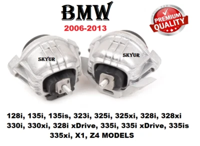 06-13 BMW 128 135 323 325 328 330 335 X1 Z4 Left & Right Engine Motor Mount SET - Image 1 of 4