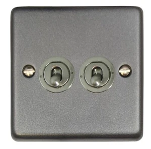 Interruptor de luz de palanca de 2 vías de 2 velocidades de peltre placa estándar G&H CP382-SS - Imagen 1 de 1