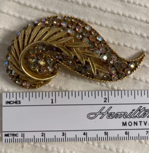 Vintage BSK Rhinestones Brooch Pin - Signed (C) - Picture 1 of 3