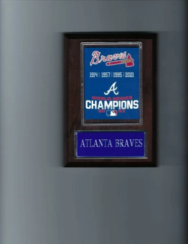 ATLANTA BRAVES WORLD SERIES PLAQUE BASEBALL CHAMPIONS CHAMPS MLB Cover
