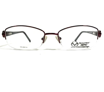 Realtree Ente Commander D122 BUR Brille Rahmen Rot Rund Halbe Felge 52-18-135 - Bild 1 von 4