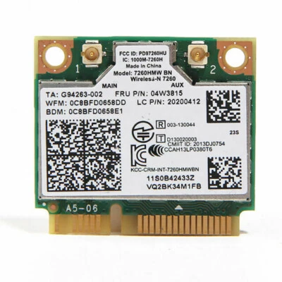 For Intel 7260HMW 2.4G Wireless Bluetooth 4.0 7260 Network Adapter Card - Image 1 of 4