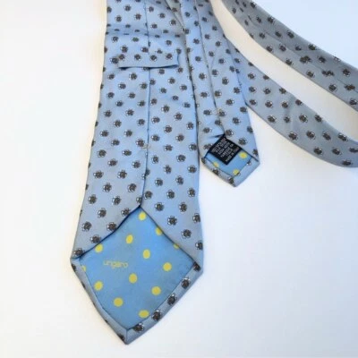 Corbata de seda Ungaro azul claro estampado floral Foto 1 de 4