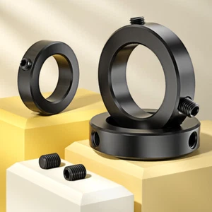 Anillo de retención de eje de sujeción de varilla de metal ajustable tornillo bloqueo tope collar 8-90 mm - Imagen 1 de 60