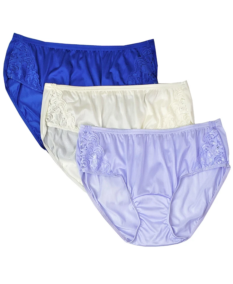 Shadowline Panty Mujer Ropa Interior Bragas Hipster Con Encaje Azul Marfil 11182 Foto 1 de 4