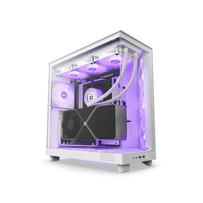 NZXT H6 Air Flow Midi Tower Mini-ITX | microATX | ATX, RGB White PC Case - Image 1 of 4