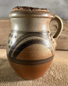 Jarra jarra de gres con tapa - marrón hecha a mano firmada Holmes County - Imagen 1 de 11