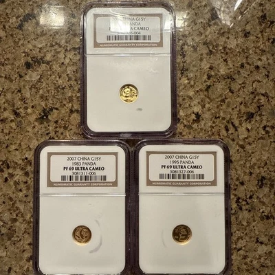 China G15Y 2007 1994, 1995, 1983 Panda PF69 Ultra camafeo ***LAS 3 MONEDAS*** Foto 1 de 4