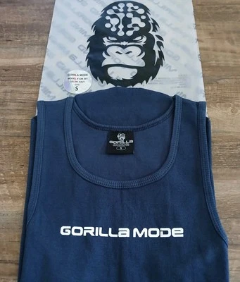 Camiseta sin mangas GORILLA MODE Mind azul marino talla S pequeña NUEVA en bolsa Camisa Monster Beast  Foto 1 de 4
