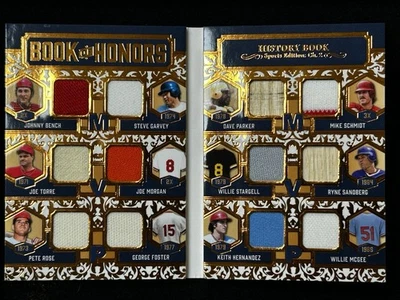 2025 Leaf History Book Of Honors /25 Game Used Patch Bench,Rose,Schmidt+9 More - Image 1 of 2