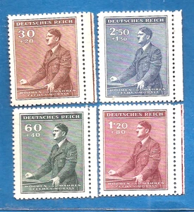 WW2 Nazi Deutschland Postage B&M Hitler Geburtstag Briefmarken Set MNH - Bild 1 von 1