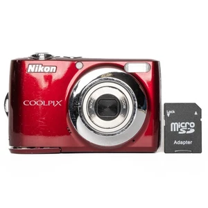 Nikon CoolPix L22 12.0MP Digital Camera - Red - FULLY FUNCTIONAL - Picture 1 of 8