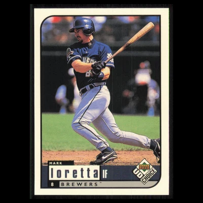 Mark Loretta #104 1999 Upper Deck Choice Milwaukee Brewers Baseball Card MLB NM - Image 1 of 3