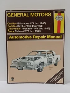 Haynes Repair Manual GM Eldorado Seville Toronado Riviera 1971-1985 #38030 - Picture 1 of 9