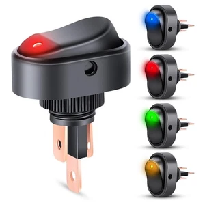 5PZ Interruttore a bilanciere illuminato LED 12V illuminato on off interruttori a levetta 30A 3Pin S - Foto 1 di 8