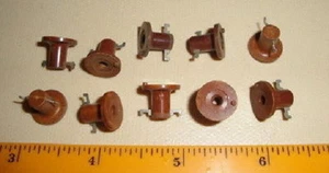 Lote 10 Brown Phenolic Solder-Terminal 1pos vintage NOS - Imagen 1 de 1