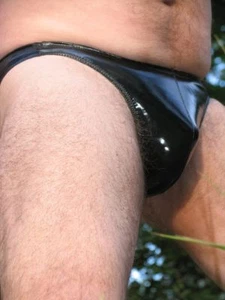 Hombres Diseños Personalizados PVC Calzoncillo Brillante Hecho a Mano EE. UU. S M L O XL SIN FORRO SEXY Negro - Imagen 1 de 2