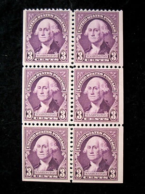 US - SCOTT# 720b - BOOKLET PANE 6 - MNH - CAT VAL $60.00 - Image 1 of 2