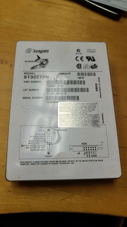 Seagate Barracuda 4XL ST32272N 2.1GB 50 PIN SCSI 3.5" HARD DISK DRIVE  - Image 1 of 1