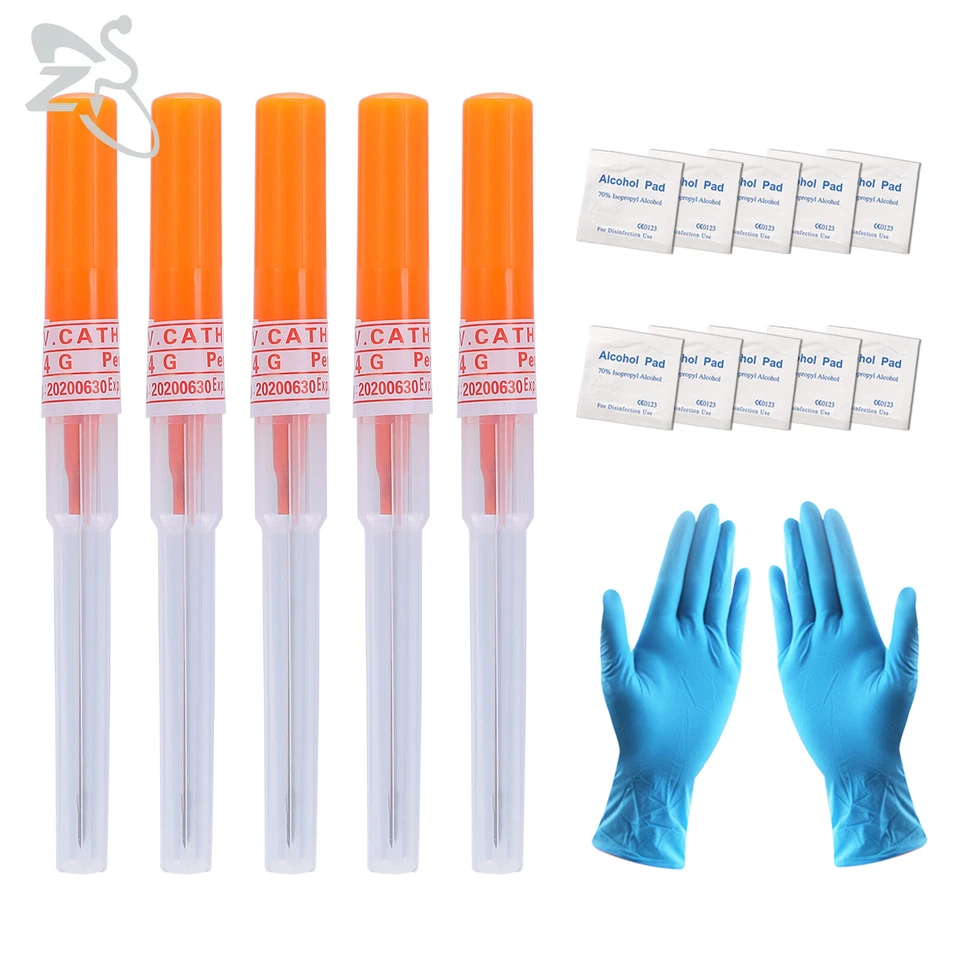 Kit de herramientas de perforación de acero quirúrgico de aguja y guantes para oreja ombligo nariz labio Foto 1 de 4
