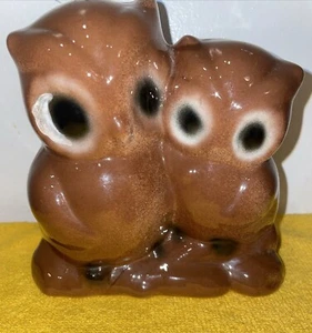 Maceta vintage Norcrest Owl Family on an Bellot Tree Branch excelente estado - Imagen 1 de 15