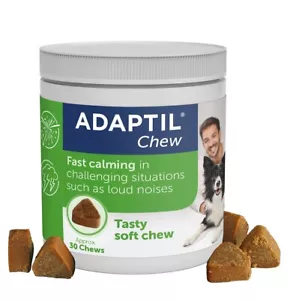 ADAPTIL Calming Chews for Dogs - Fast Acting Stress and Anxiety Relief 30 Chews - Picture 1 of 8