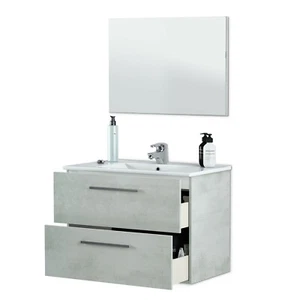 Mueble de baño, módulo con 2 cajones para lavabo con espejo, Aruba - Imagen 1 de 6