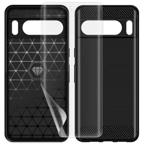 9H HD Hydrogel Screen Protector Carbon Fiber TPU Case f Google Pixel 8 Pro GC3VE - Picture 1 of 1