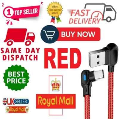 Fast Charge Type C USB Data Cable LED Lead FOR Samsung Galaxy S20 S10 S9 S8 S21 - Image 1 of 2