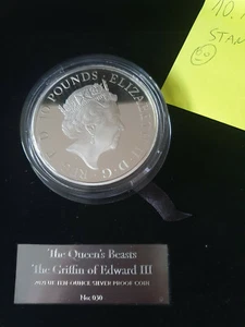 The Griffin of Edward III 2021 UK Ten-Ounce Silver Proof Coin - Picture 1 of 10